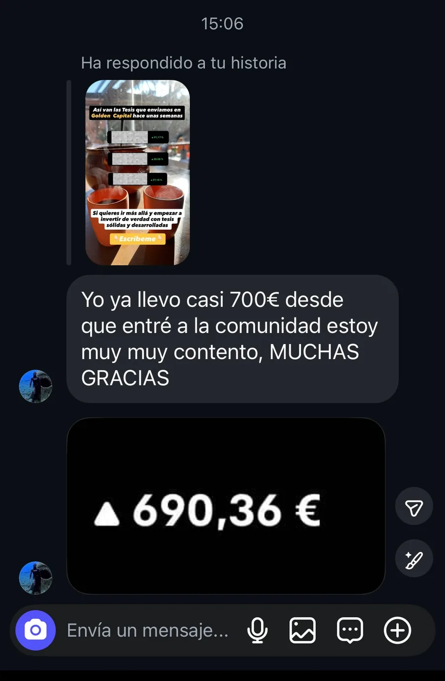 Miembro: casi 700 € de beneficio desde que entró